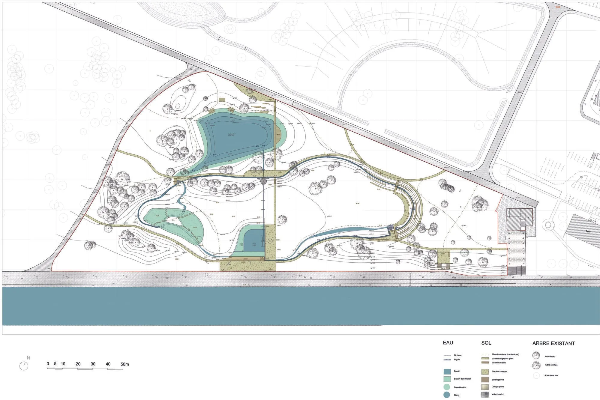 Création d’un parc autour de l’eau