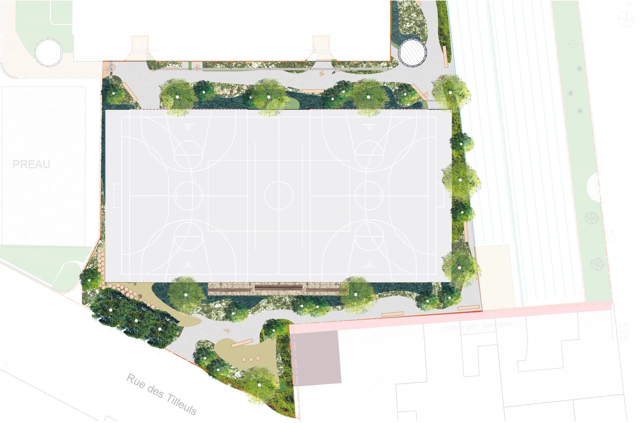 Transformation des espaces extérieurs sportifs du Gymnase Denfert-Rochereau - photo 1