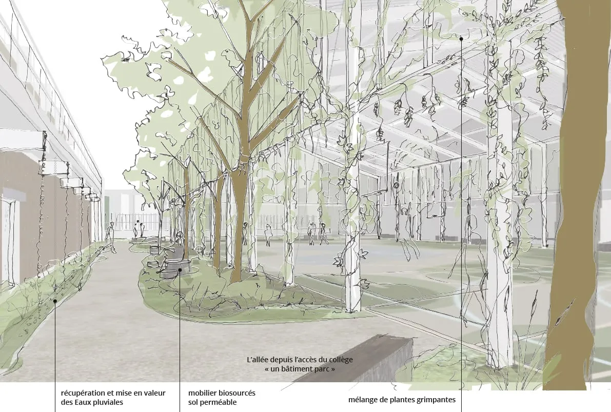 Transformation des espaces extérieurs sportifs du Gymnase Denfert-Rochereau - photo 2