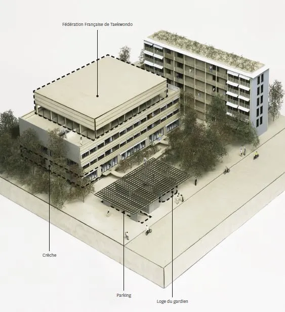 Concours mission de maîtrise d’oeuvre pour la construction de 45 logements, une crèche et la Fédération Française de Taekwondo - photo 3